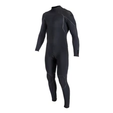 Open Box O'Neill 4/3mm Hyperfreak Fire Back Zip Full Wetsuit-Black/Black-Medium