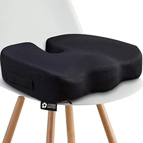 Seat Cushion for Office Chair, Memory Foam Sciatica Pain Relief