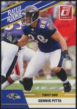 2010 Donruss Dennis Pitta Rated Rookie Baltimore Ravens RC #28