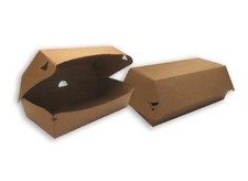 *ANGEBOT* 200 Burger Boxen 200x170x85mm Kraftpapier Salatbox Pommes Box