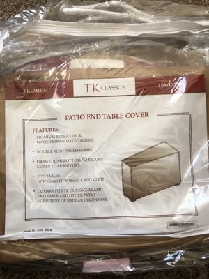 Patio End Table Cover Wedge Shaped Ebay