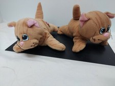 Set 1986 Tonka Pound Purries Newborn 8" Striped Plush Kittens Kitty Cats