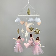 Baby crib mobile girl Ballerina baby mobile Nursery decor girl New baby gift