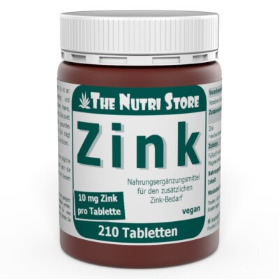 Zink 10 mg vegane Tabletten 210 Stk.  - PZN: 07408454