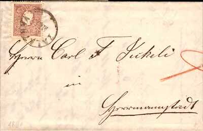 Austria 1861 - 10 Kr. Clear Letter ''Zalatha'' (#8693)