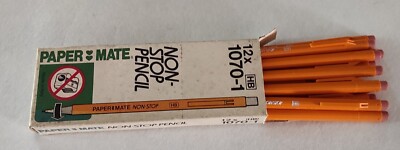 PAPER-MATE NON STOP PENCIL 1070-1 HB BOX OF 12 OLD MINE HOLDERS