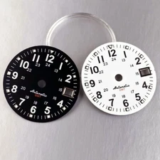 29mm Nologo Vintage Dial Date Arabic Numbers Fit for NH34 GMT Watch Accessories