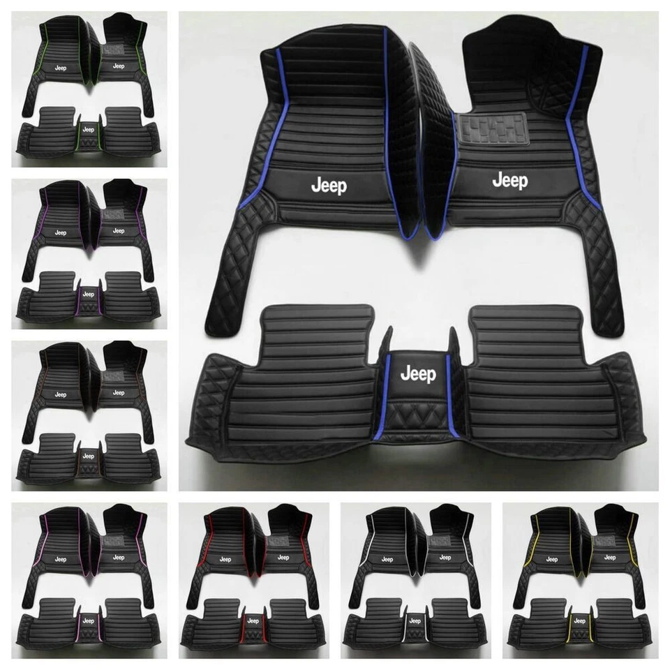 For Jeep Car Floor Mats Custom All Models Grand Cherokee Waterproof Auto Carpets Foto 2 de 4