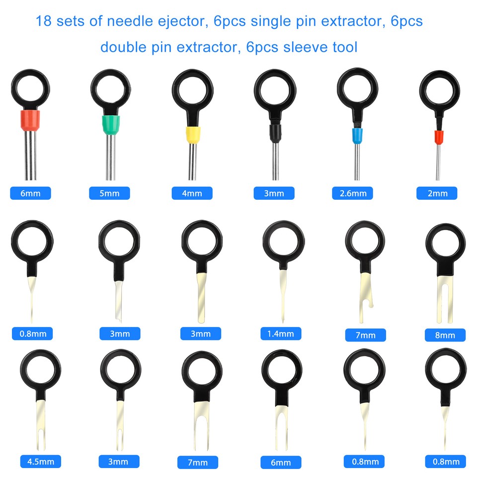 FLYEER 11Pcs/Set Terminal Removal Tools Car Electrical Cable Wiring Crimp Connector Pin Extractor Kit Car Repair Hand Tool Set Plug Key I163460619 FLYEER 11Pcs/Set Terminal Removal Tools Car Electrical Cable Wiring Crimp Connector Pin Extractor Kit Car Repair Hand Tool Set Plug Key I163460619