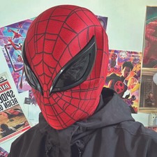 Ultimate Spiderman Mask with Face Shell Spider-Man Helmet Cosplay Costume Prop