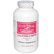 Ecological Formulas Allithiamine 50 mg Vitamin B1 250 Capsules Dietary Supple...