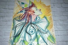 RARE Original M.BRILLI Crayon Drawing of Clown Listed Artist Signed UNFRAMED #14