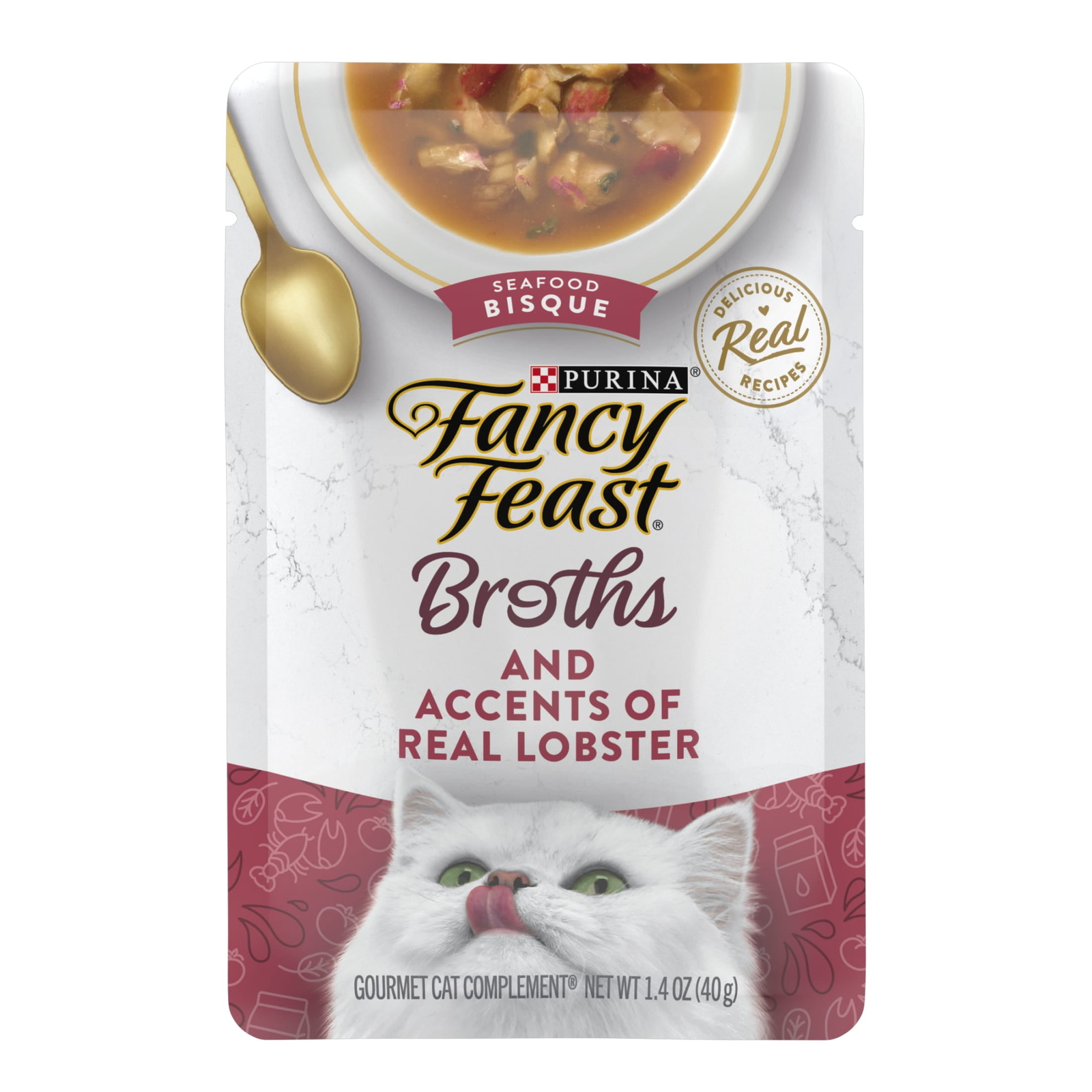 Fancy Feast Broths Kitten Wet Food with Lobster Seafood Bisque