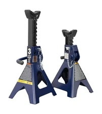 TCE 3 Ton (6,000 LBs) Capacity Double Locking Steel Jack Stands, 2 Pack, Blue...