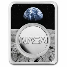 2022 Mesa Grande 1 oz .999 fine Silver $10 NASA Retro Worm Logo BU in TEP