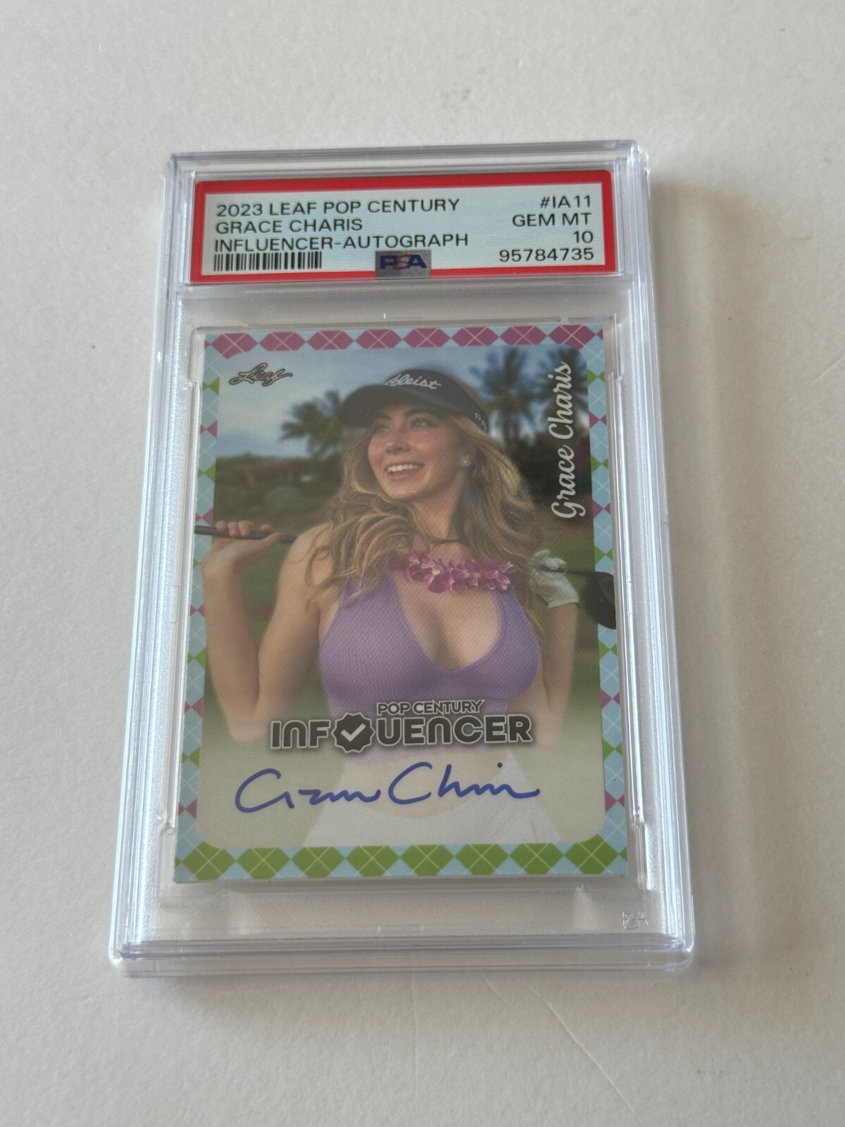 2023 Leaf Pop Century GRACE CHARIS Autograph AUTO Sexy Golf Model PSA 10  Signed - Dexion