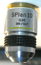 Olympus SPLAN 10 Microscope Objective 10x 0.30 NA  160/0.17   