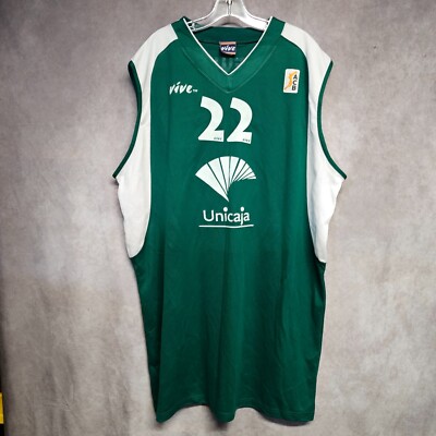 2003 ACB Euro Unicaja Baloncesto Málaga Larry Lewis 22 Game Worn Jersey 5X Spain