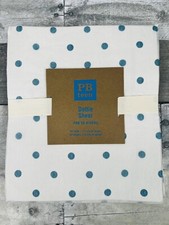 Pottery Barn Teen Dottie Sheer Curtain Panel Blue Dot - 44 Wide x 84 Long New
