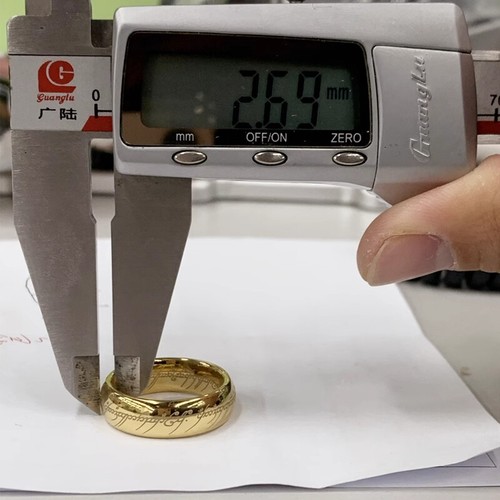 El Señor de los Anillos El Único Anillo Engrosado 2,7 mm Joyería de Tungsteno 20o con Cadena - Imagen 8 de 22