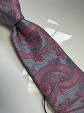 NWT IMANI UOMO MULTI COLOR PAISLEY STYLE PRINT SILK TOUCH NECK TIE  HANKY