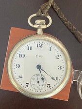 VINTAGE 18 SIZE ELGIN POCKET WATCH, GR. 288, KEEPING TIME, YEAR 1921, OPEN FACE