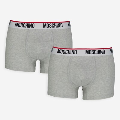 MOSCHINO UNDERWEAR Boxer Shorts Two Pack Size XL Grey