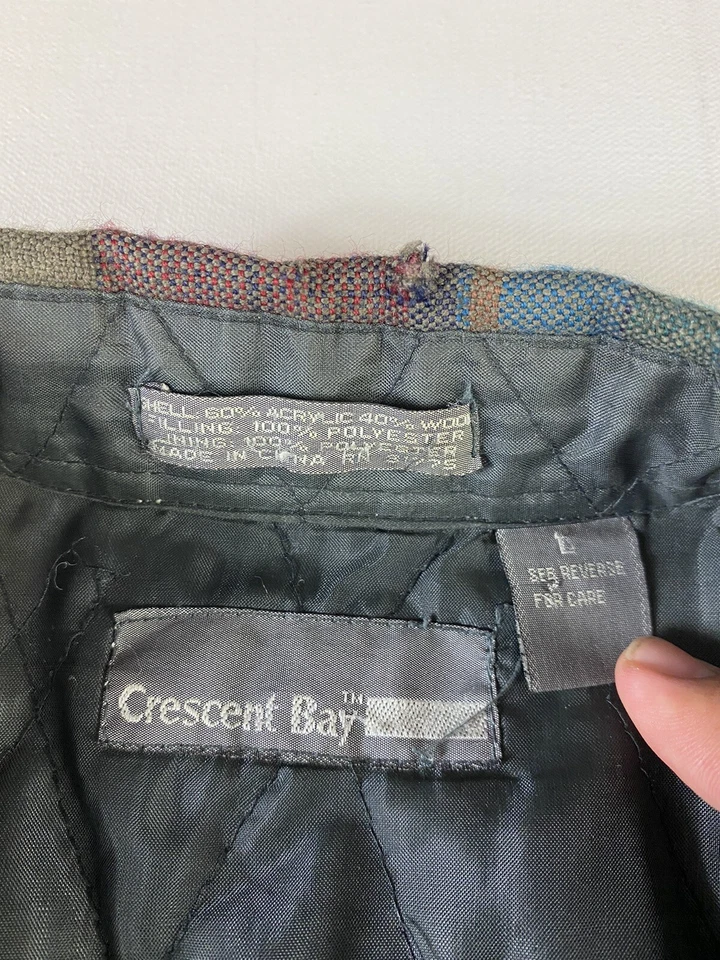 Camisa chaqueta de franela Crescent Bay para hombre grande lana acrílico forro acolchado Foto 3 de 4