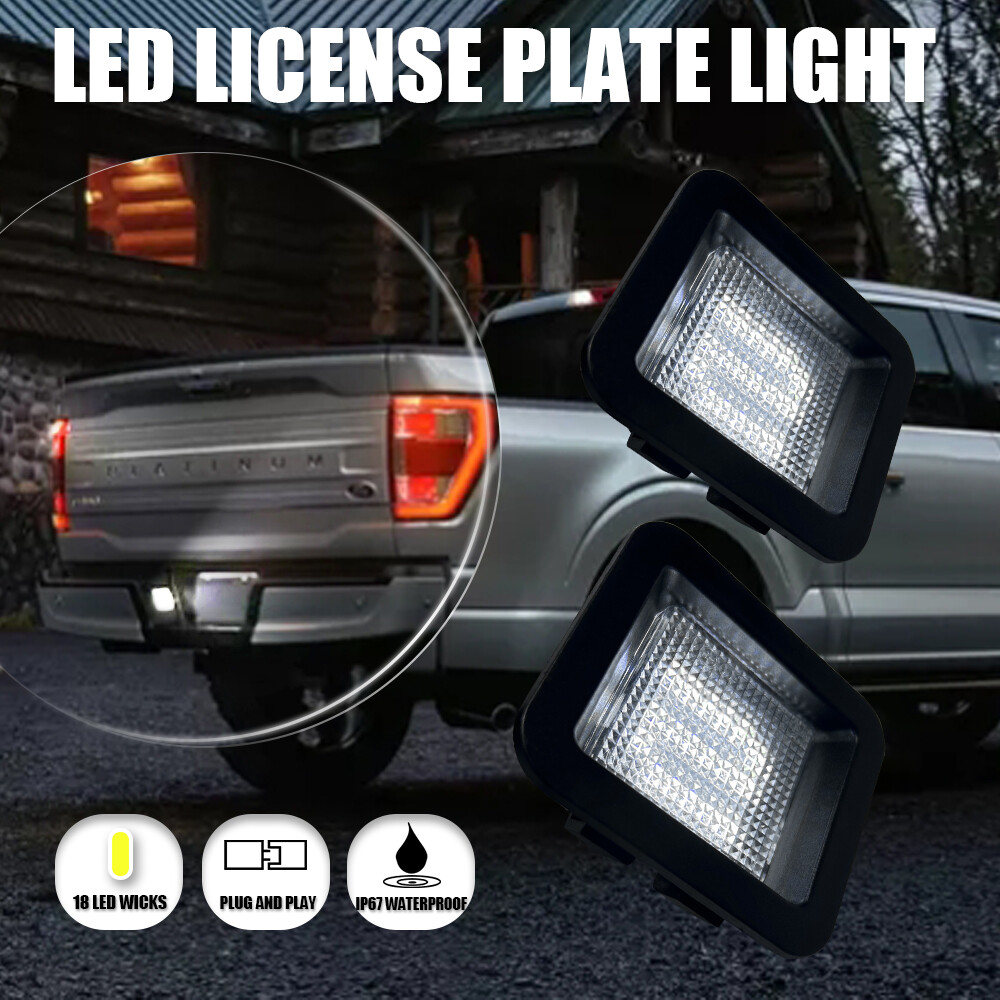 Rear Bumper LED License Plate Tag Light Assembly For Ford F150 2015