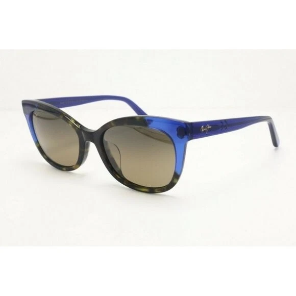 Maui Jim Ilima MJ 759-68 Cat Eye Blue Tortoise Sunglasses Brown Lenses NEW ! Maui Jim brown / blue polarized cat main image 2