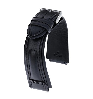 Black Nato Strap 20mm Sinn Black Italian Suede Leather Watch Strap