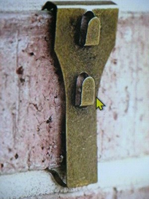 hooks for brick fireplace