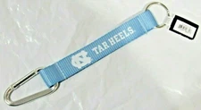 NCAA North Carolina Tar Heels Wristlet w/Key Ring & Carabiner 8.5" long Aminc0