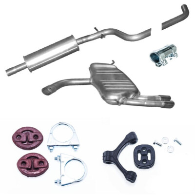 Komplett für Audi A3 8P1 06/2003 - 06/2008 +Montagezubehör Auspuff