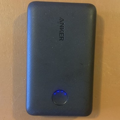 Anker Black Power Bank Dual USB LED Universal Charger Matte Finish
