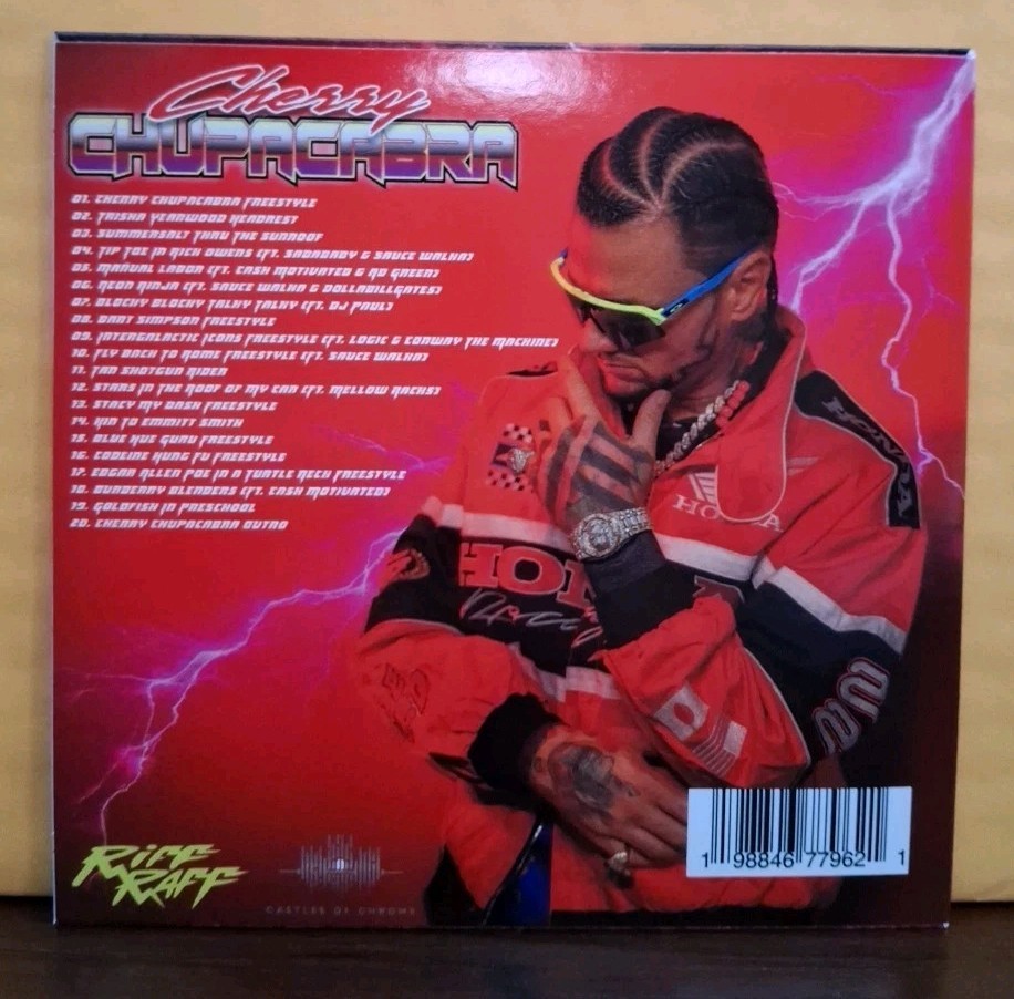 Cheva In Real Life ラップコア ミクスチャー Rapcore Riff Raff 'Cherry Chupacabra' Autographed Mint Condition Cd! Ver1