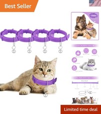 Anxiety-Reducing Cat Calming Collars - 4 Pack with Gentle Lavender Bells