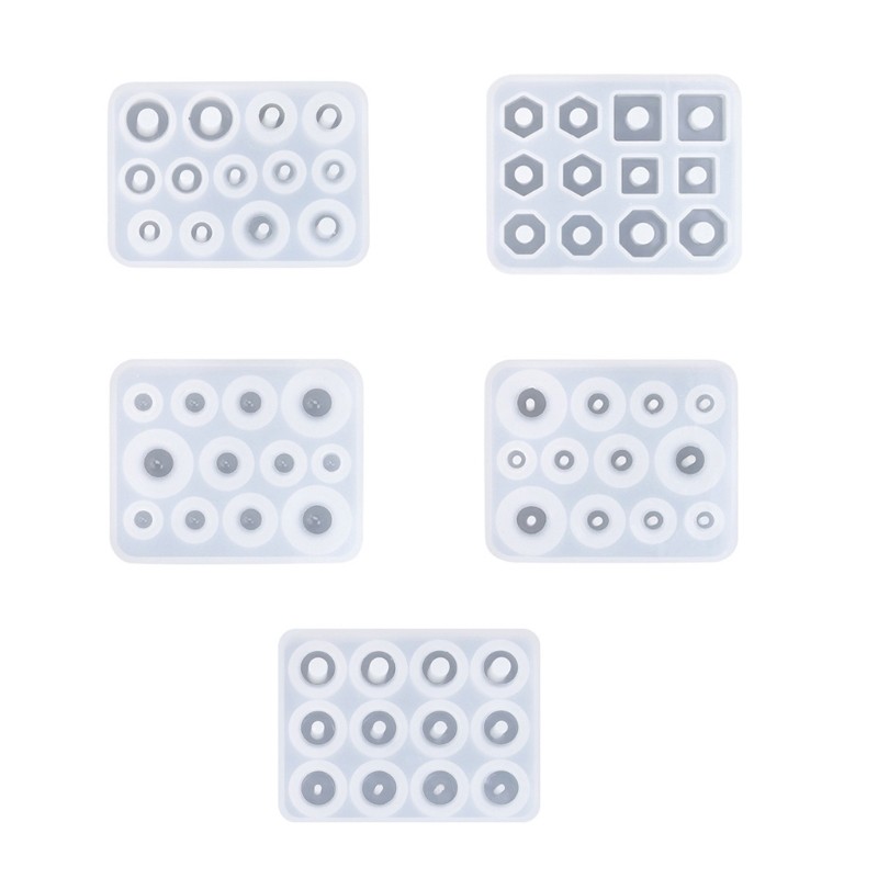 Reusable silicone molds for handmade geometric jewelry designs