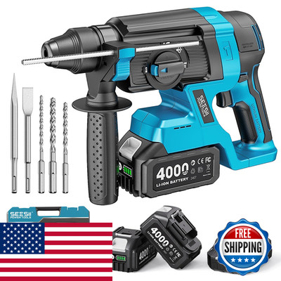 Seesii 1-Inch Cordless Sds-Plus Rotary Hammer Drill 2.8J Impact Energy