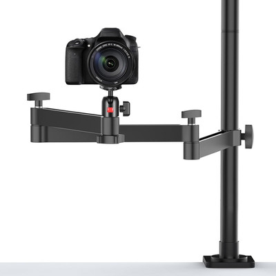 ULANZI Camera Desk Mount Stand with Flexible Arm, Overhead Mount, Articulated Ar