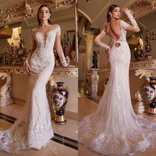 Elegant Mermaid Wedding Dress Sweetheart Off Shoulder Lace Applique Bride Gowns