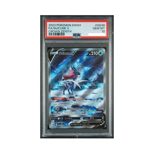 2023 Pokemon SWSH Crown Zenith Suicune V Galarian Gallery #GG38/GG70 🔥PSA 10🔥