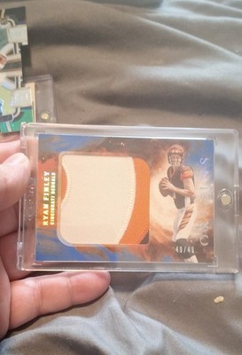 2019 Panini Origins - Rookie Jumbo Patch Ryan Finley RJJ-6 Blue /49 Bookend