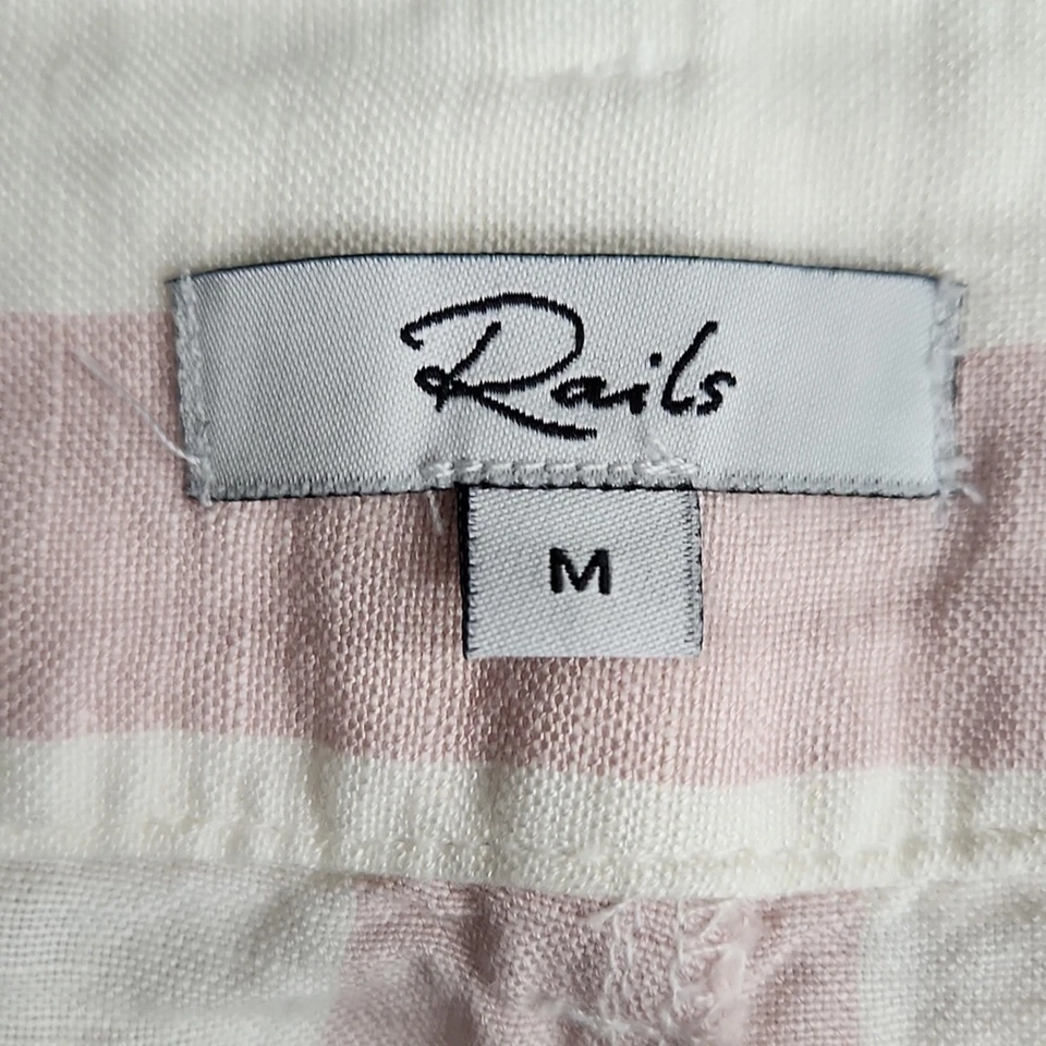 Pantalones cortos a rayas Rails Katy Tie mezcla de lino Foto 4 de 4