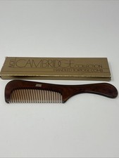 Vintage Avon Cambridge Collection Handled Tortoise Comb In Box 1981