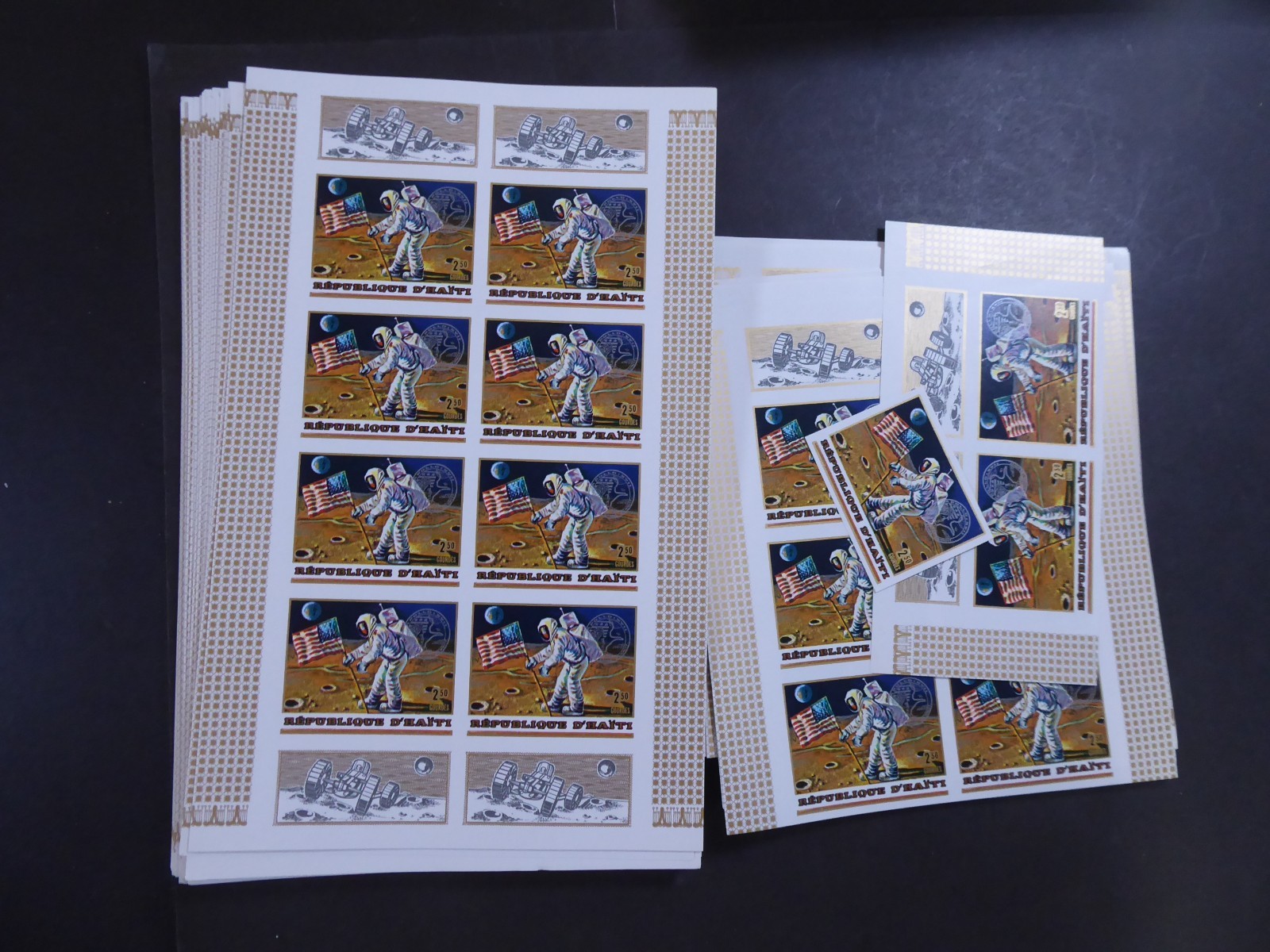 HAITI, imperforated  Cinderella space stamps, the "SIEGER" archive, GIGANTIC!