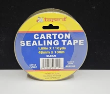 Tape It Heavy Duty Clear Carton Sealing Tape roll 48mm x 110 yds - NEW