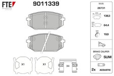 Bremsbelagsatz Scheibenbremse FTE 9011339 für HYUNDAI TUCSON NX4E NX4A CRDi 48V
