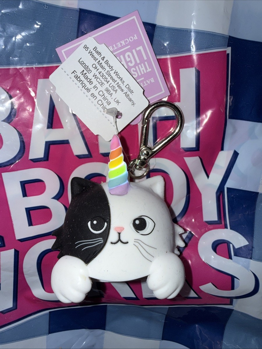Bath & Body Works Unicorn Cat Kitty Light Pocketback Hand Gel Key