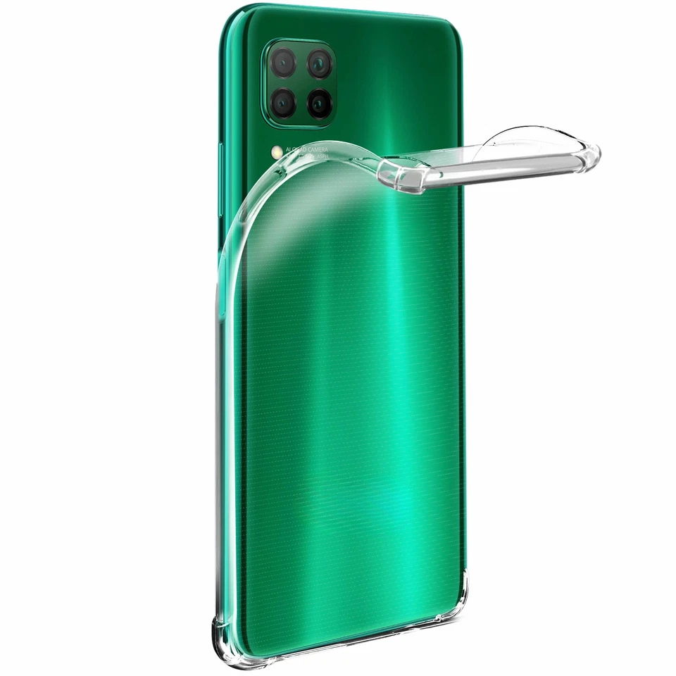 Capa traseira flexível para Huawei P40 Lite com cantos de para-choque - Transparente - Imagem 4 de 4